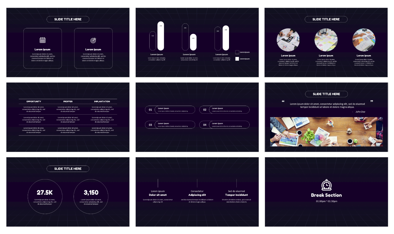 Pitch deck space Google Slides PowerPoint Template Free download