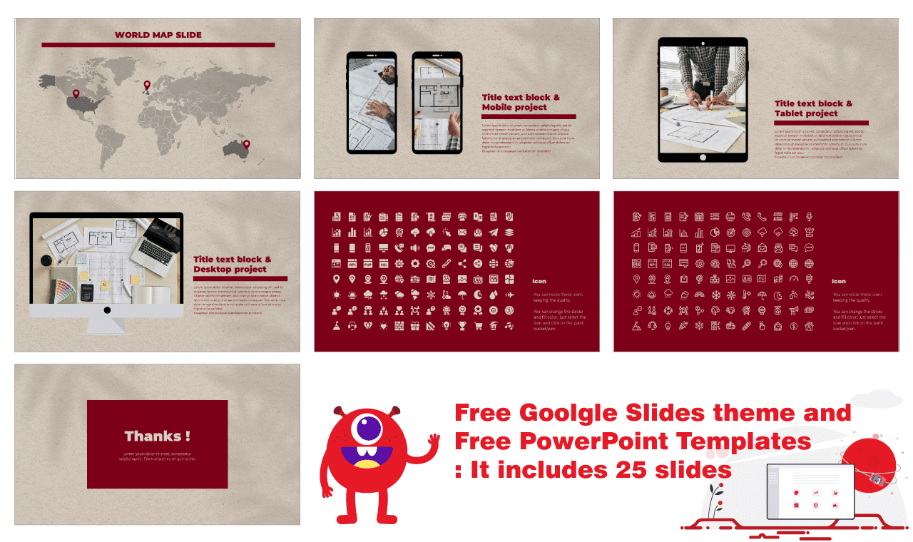 Craft Paper Background Presentation Background Design Google Slides PowerPoint Templates Free download