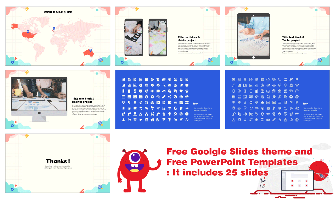 Flat Wave Shapes Presentation Background Desgin Google Slides PowerPoint Templates Free download