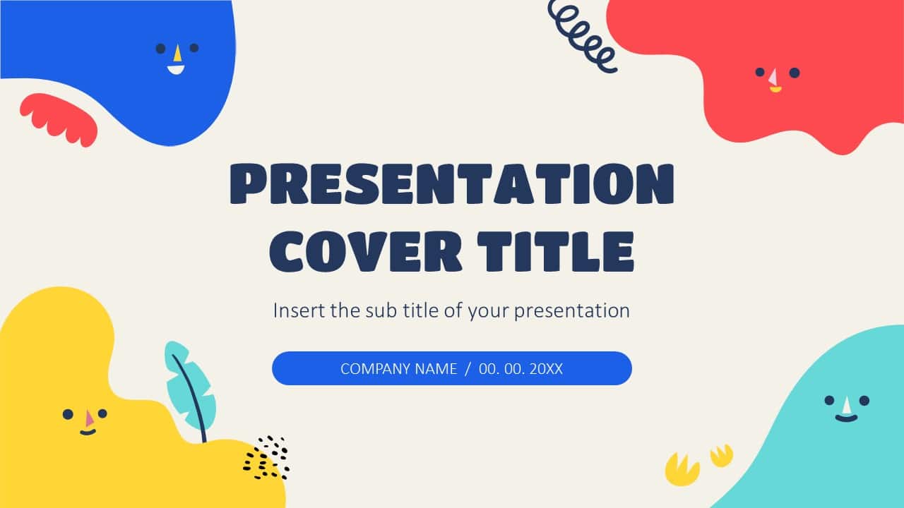 Funky Abstract Wave Free Google Slides theme PowerPoint template