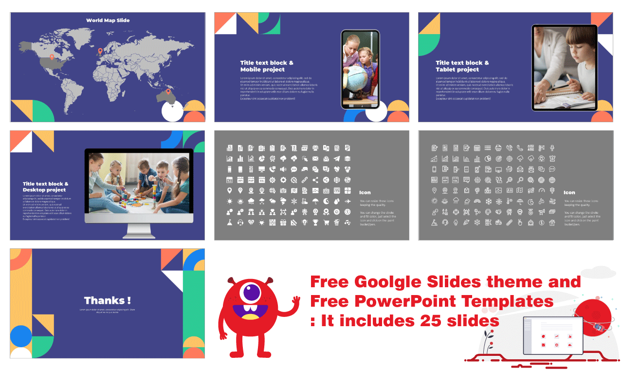 Minimalistic Geometric Presentation Background Design Google Slides theme PowerPoint template Free download