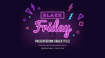 Neon Black Friday Free Google Slides theme PowerPoint template