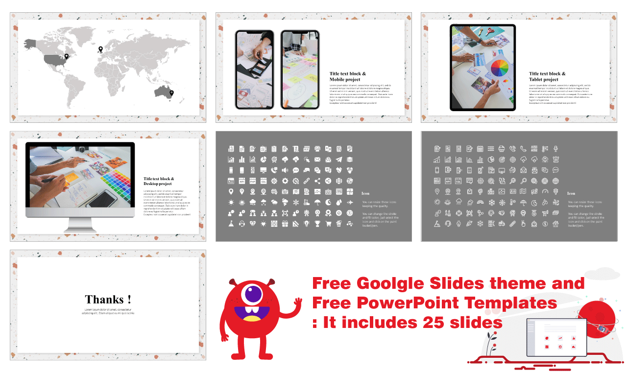 Terrazzo seamless pattern Presentation Background Design Google Slides theme PoerPoint Templates Free download