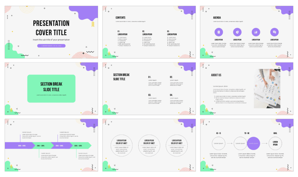 Abstract Wave Presentation Template - Google Slides PowerPoint Theme