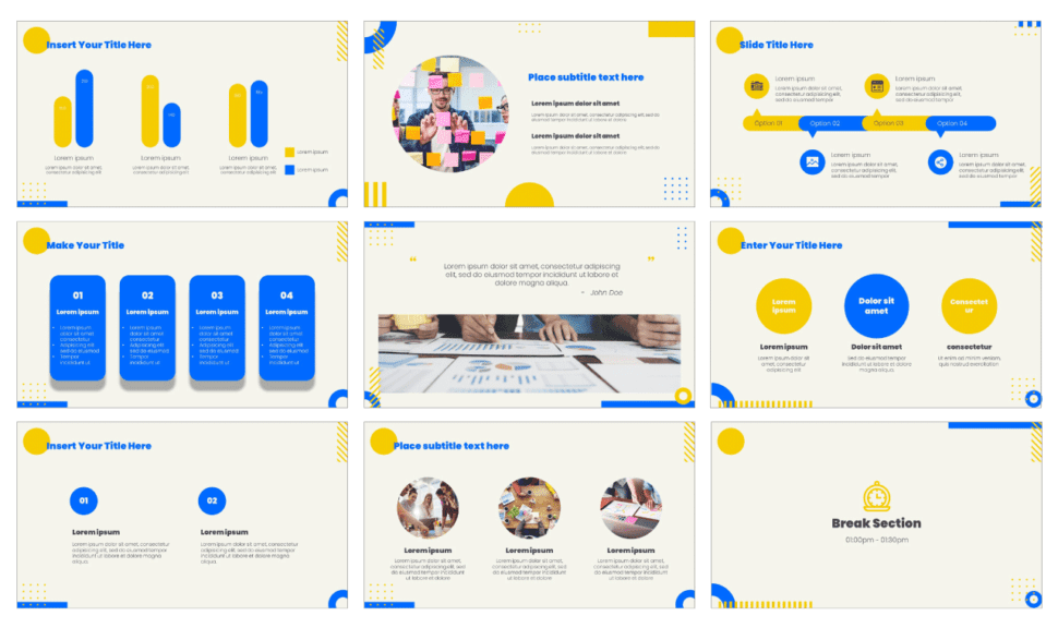 Business Meeting Presentation Template - Google Slides and PowerPoint