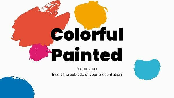 Colorful Painted Presentation Design for Free PowerPoint Template and Google Slides Theme