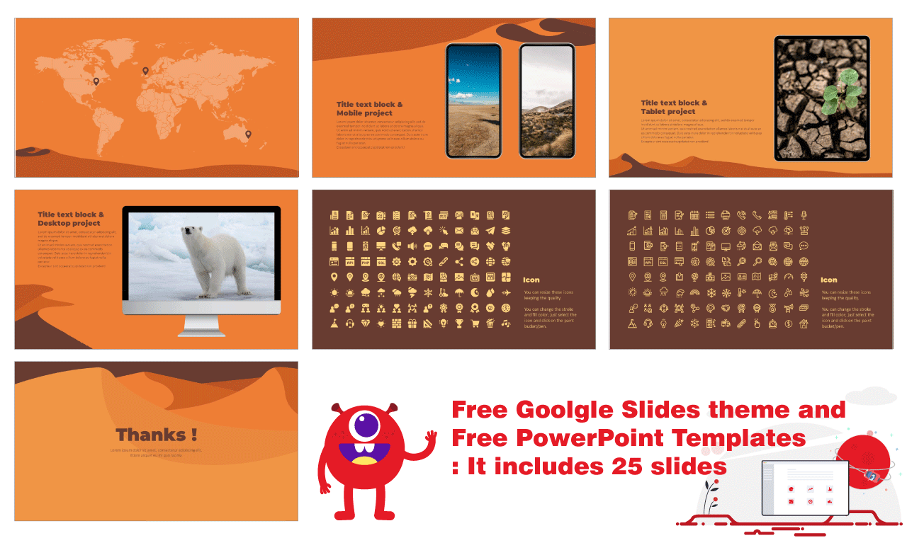 Global Warming Presentation Background Design PowerPoint template Google Slides theme
