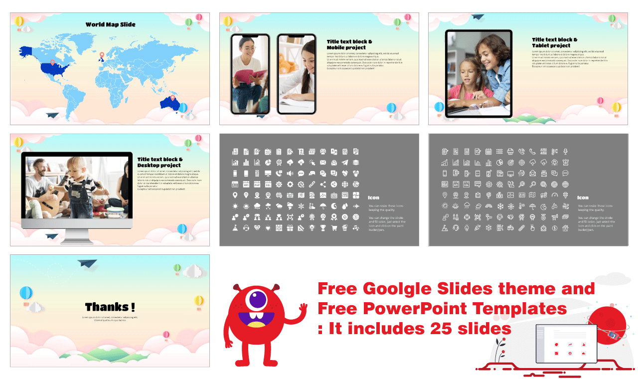 Kids Education Course Presentation Background Design Google Slides PowerPoint Templates Free download