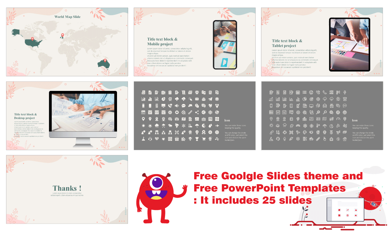 Memphis Marketing Services Presentation Backgorund Design PowerPoint template Google Slides theme free download