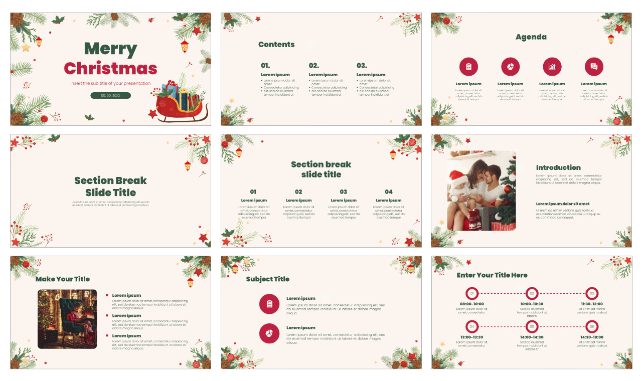 Merry Christmas Presentation Template For Google Slides And PowerPoint