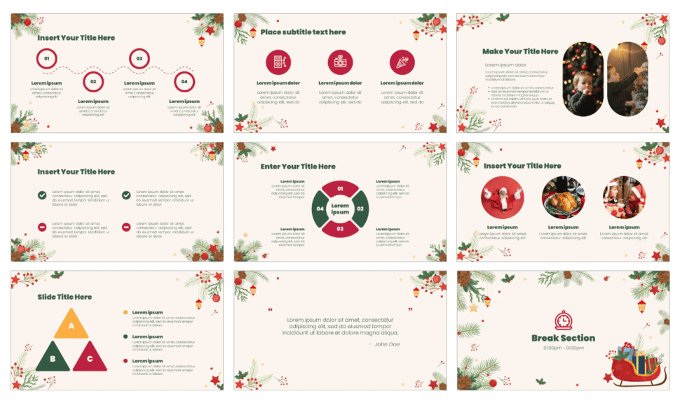 Merry Christmas Presentation Template For Google Slides And PowerPoint