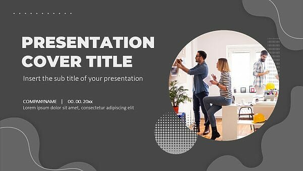 Modern Grayscale Wave Free PowerPoint Templates and Google Slide Themes