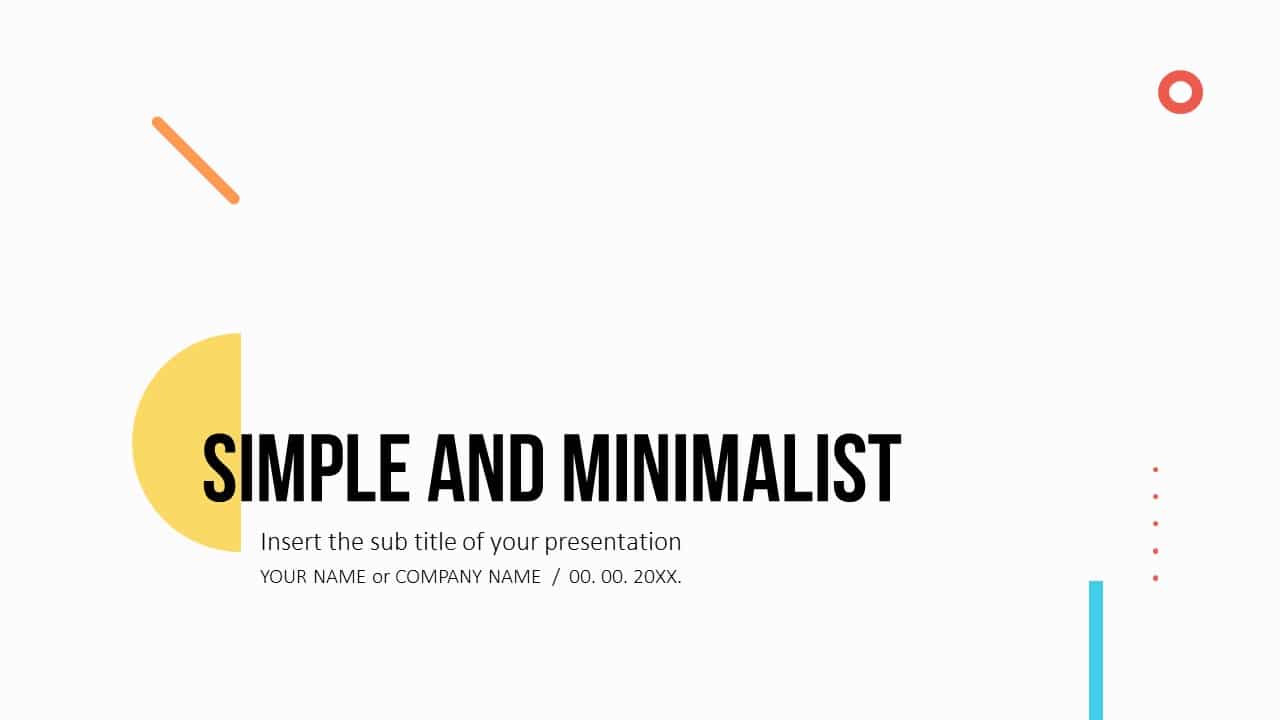 Simple Minimalist Presentation Template - Google Slides and PowerPoint