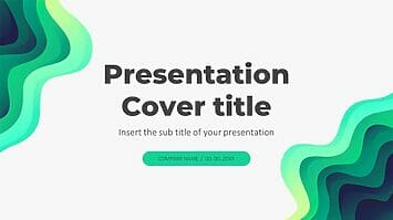 Wave Overlapping presentation design for Google Slides theme and PowerPoint template
