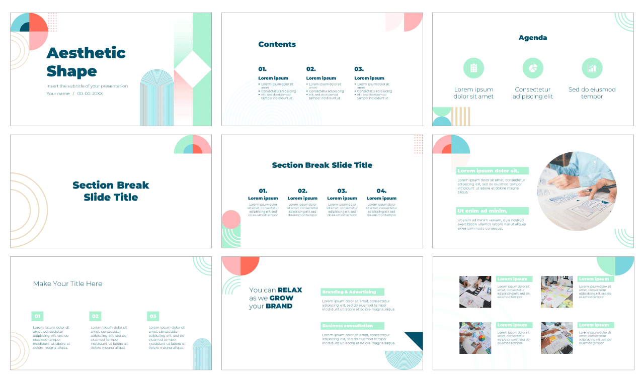 Aesthetic Shape Free PowerPoint Templates and Google Slides Themes