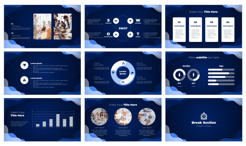 Annual Review Free Presentation Template - Google Slides PowerPoint