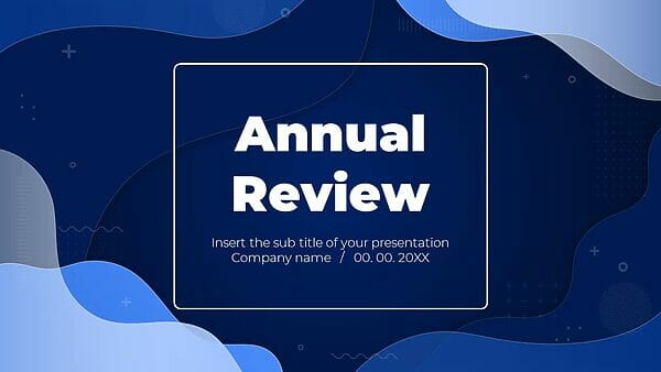 Annual Review Presentation Design for Free Google Slides Theme and PowerPoint Template
