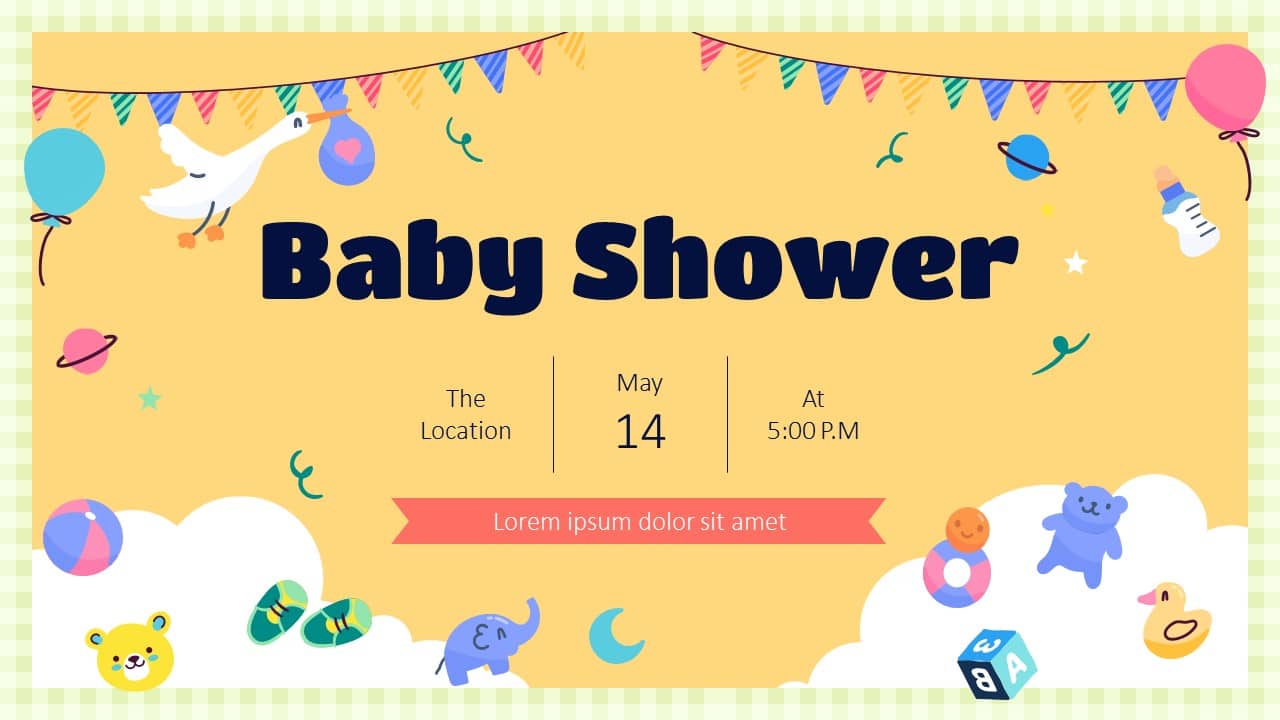 Baby Shower Google Slides Template