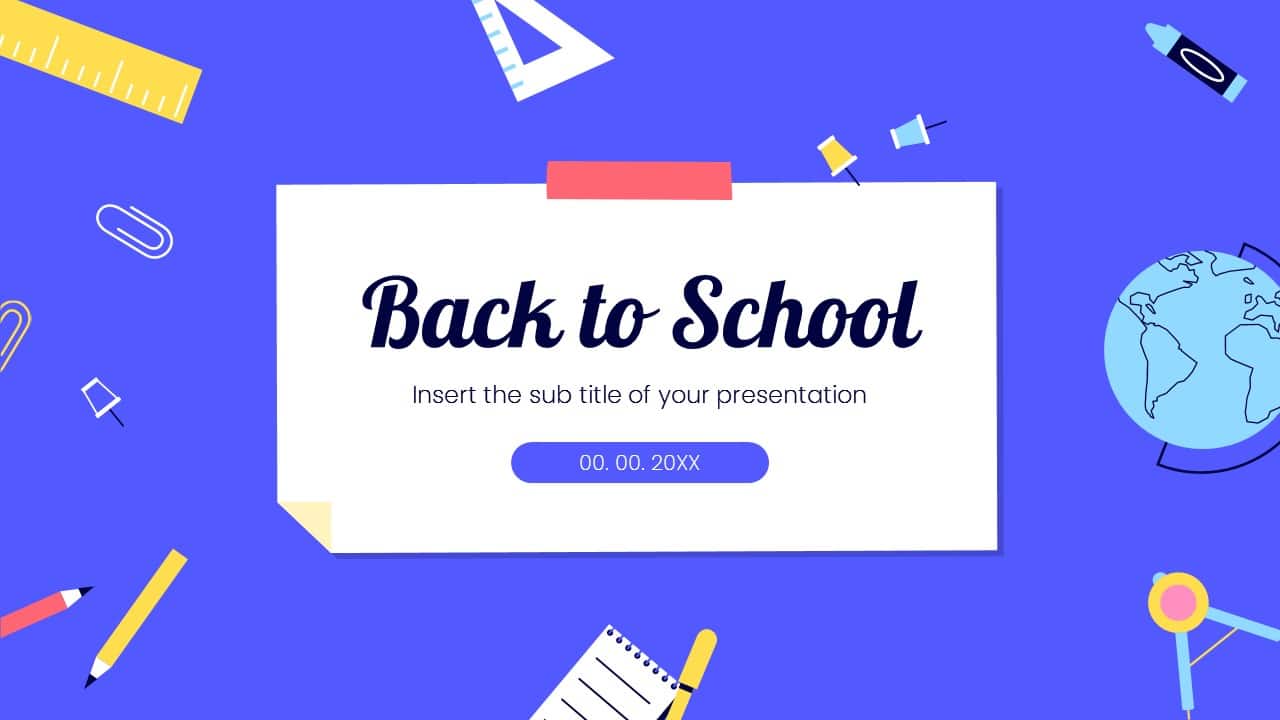 Back to school Free Presentation Template-PowerPoint and Google Slides Pertaining To Back To School Powerpoint Template