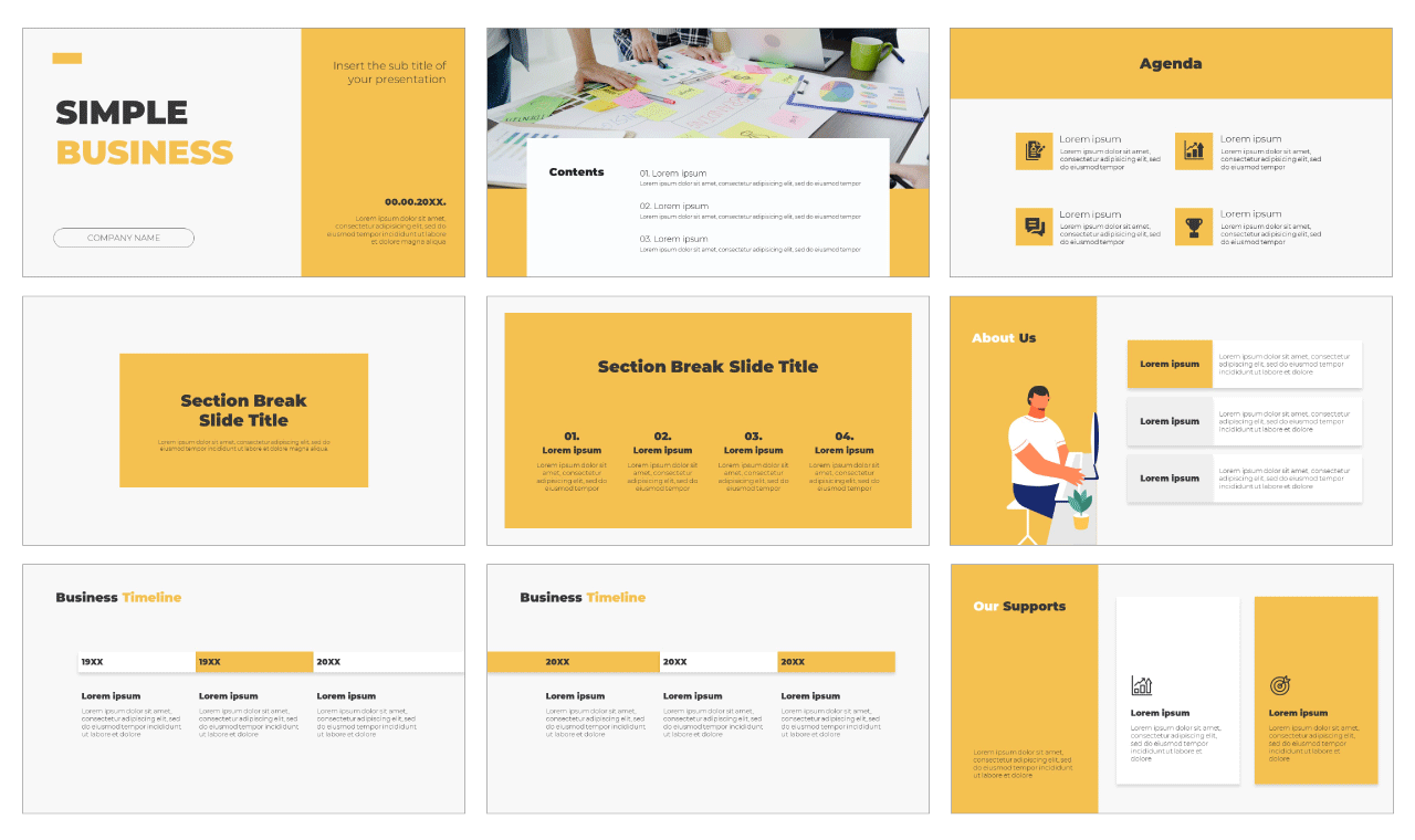 Business Free PowerPoint Template Google Slides Theme