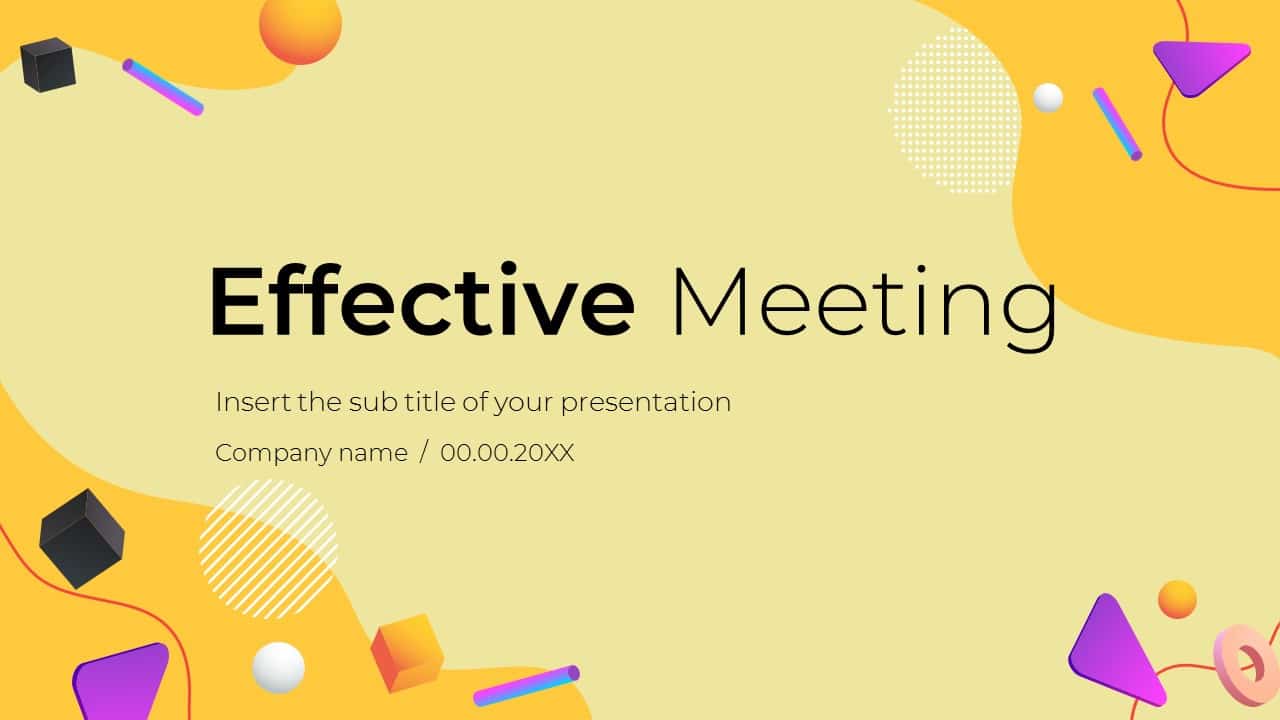 Effective Meeting Free PowerPoint Template and Google Slides Theme
