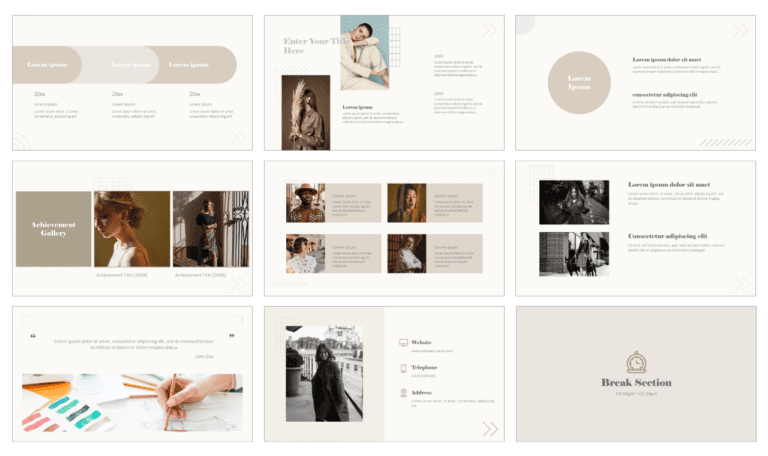 Geometric Portfolio Free Google Slides Theme and PowerPoint Template