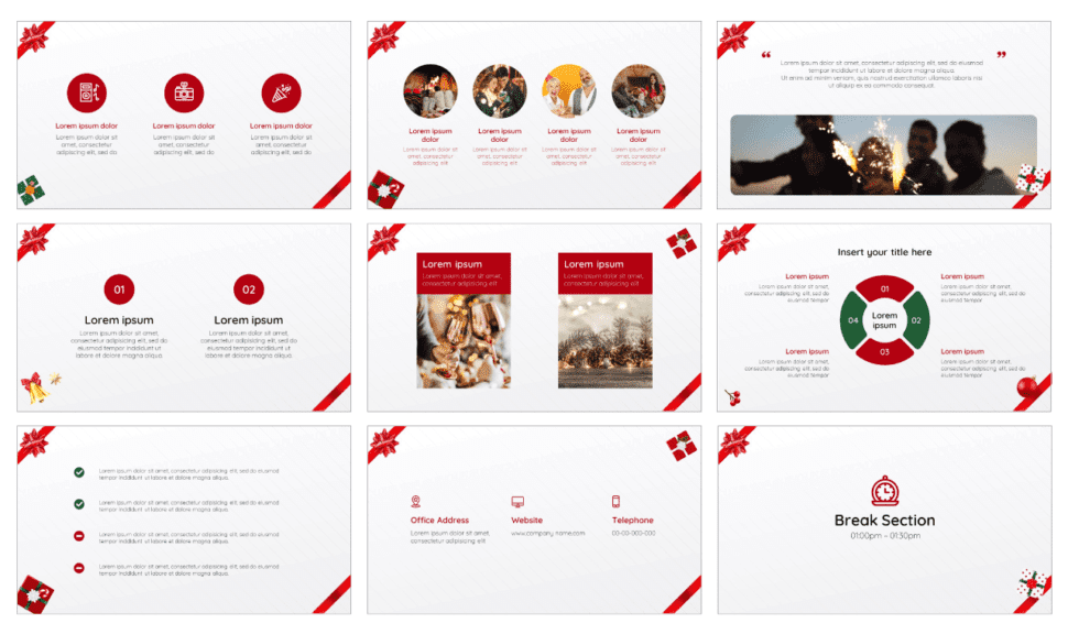 Gift Box Free Presentation Template - Google Slides PowerPoint Theme