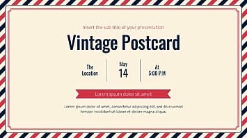 Postcard Free PowerPoint Template and Google Slides Theme