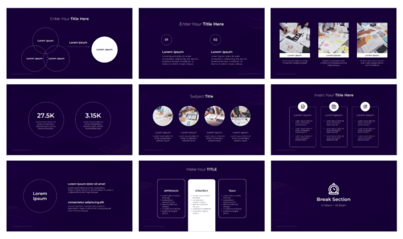 Purple Curves Free Google Slides Theme PowerPoint Template