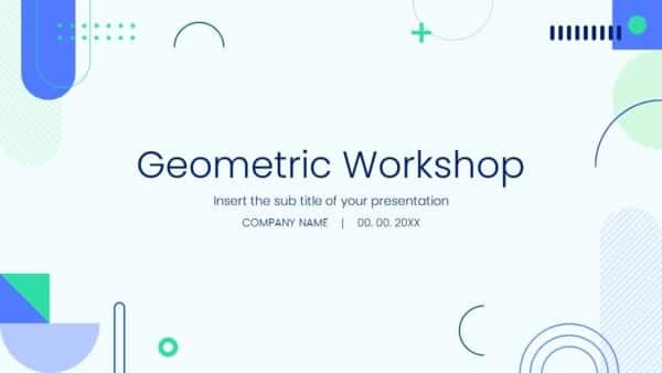 Workshop Event Presentation Design for Free PowerPoint Template and Google Slides Theme