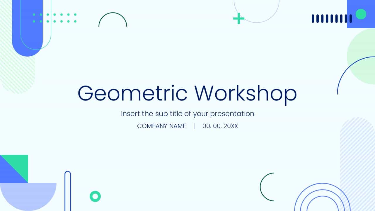 Workshop Event Presentation Design for Free PowerPoint Template and Google Slides Theme