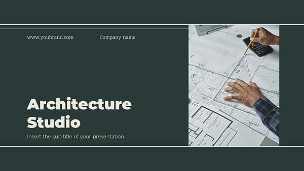 Architecture Studio Free PowerPoint Template and Google Slides Theme