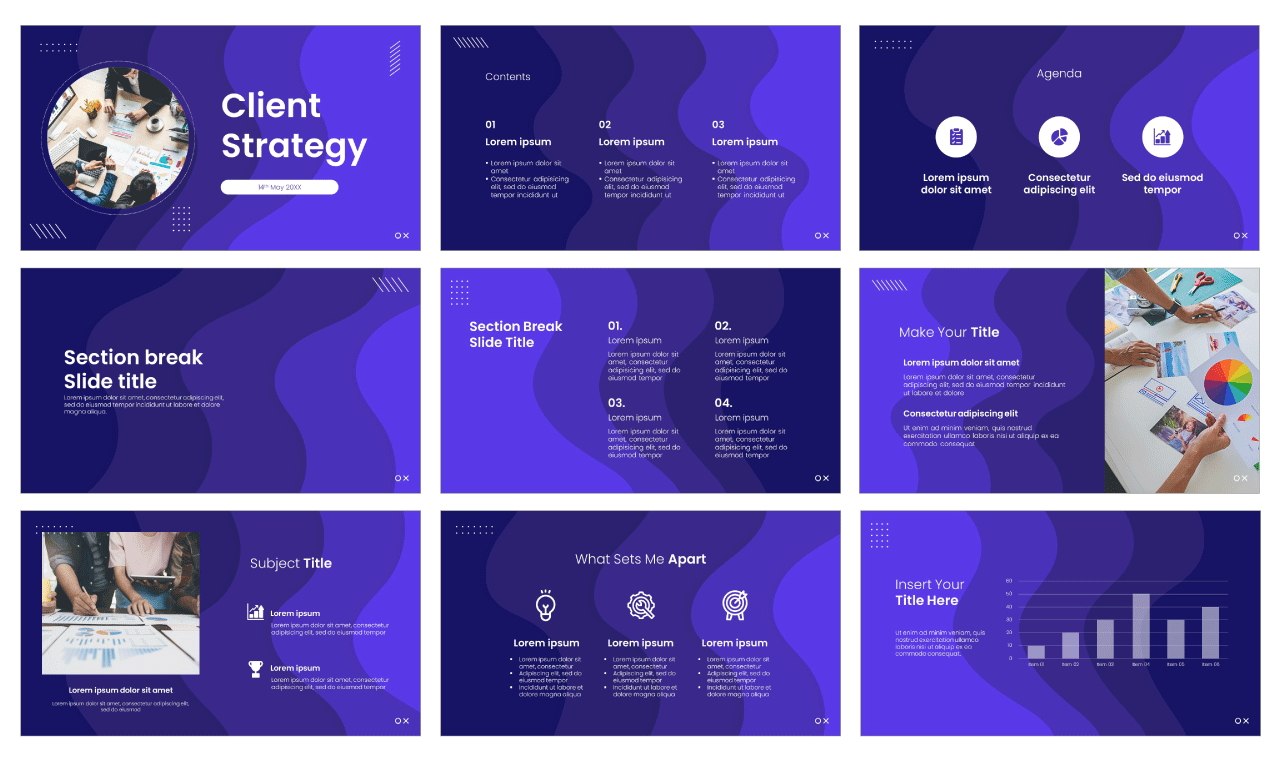 Client Strategy Free PowerPoint Template Google Slides Theme