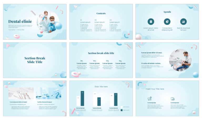 Dental Clinic Free PowerPoint Template And Google Slides Theme