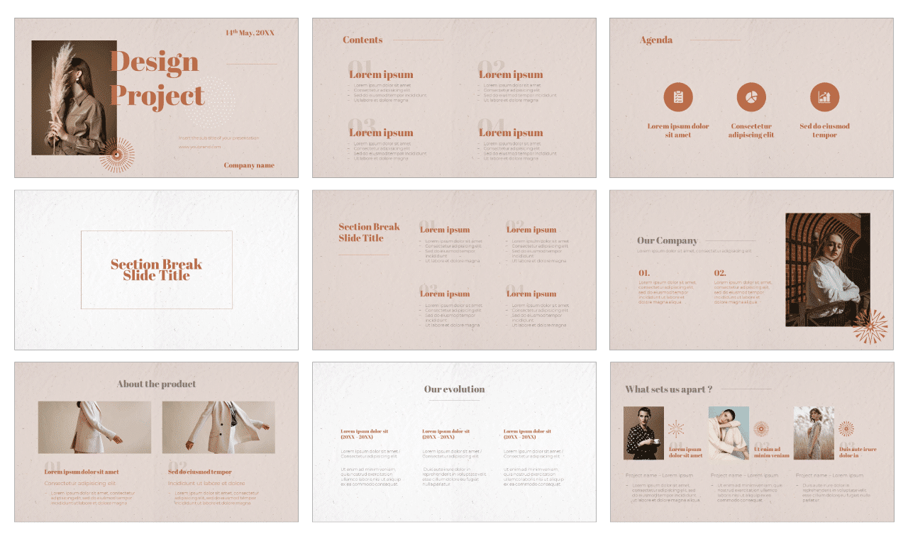 Design Project Free PowerPoint Template Google Slides Theme