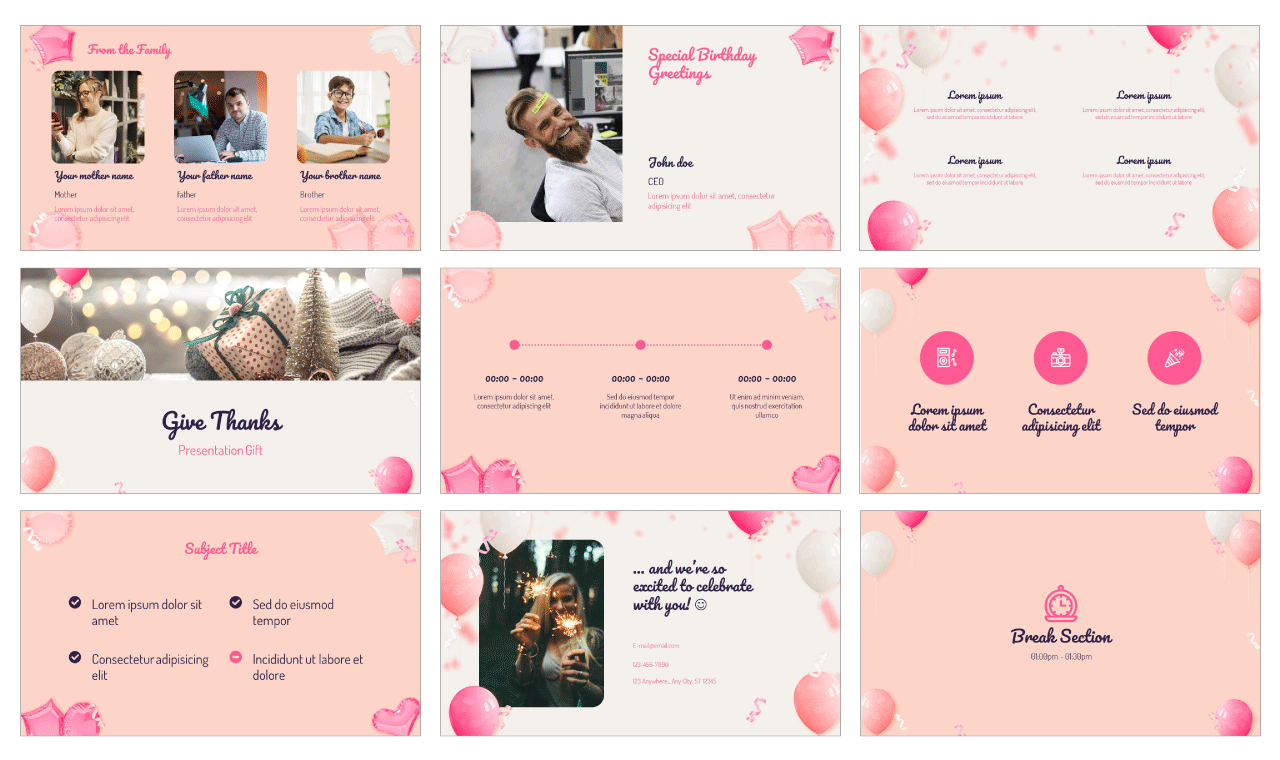 Happy Birthday Free Powerpoint Template And Google Slides Theme