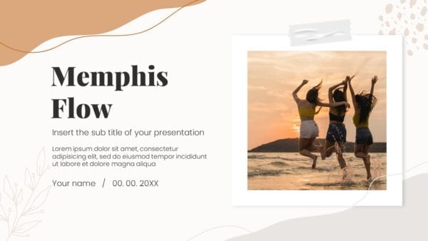 Memphis Flow Free PowerPoint Template and Google Slides Theme