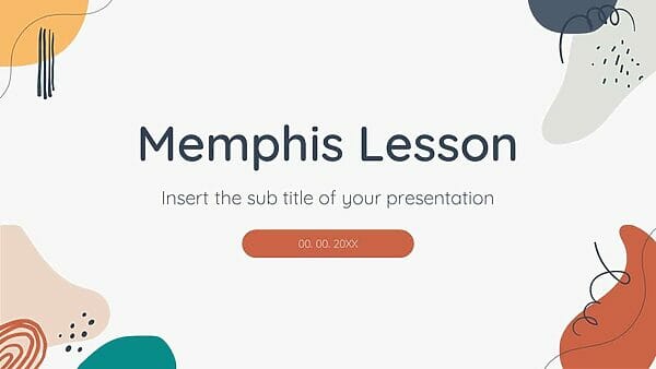 Memphis Lesson Free PowerPoint Template and Google Slides Theme