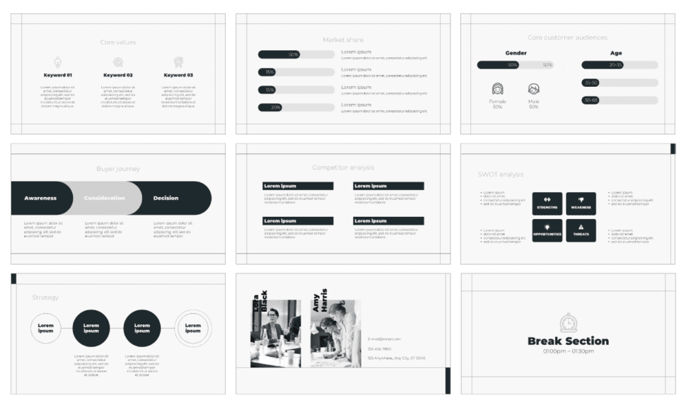 Minimalist Marketing Free PowerPoint Template and Google Slides Theme