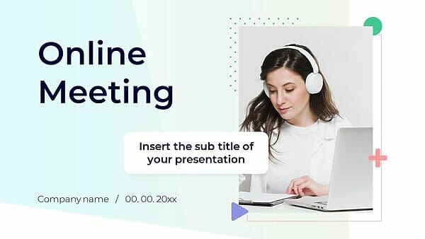Online Meeting Free PowerPoint Template and Google Slides Theme