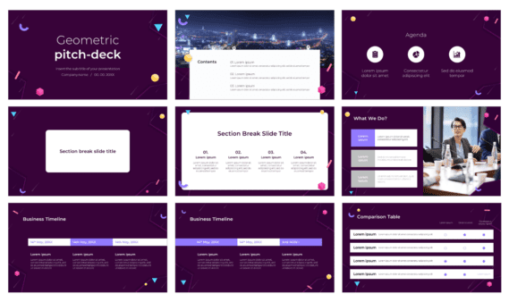 Tech pitch deck Free PowerPoint Template and Google Slides Theme