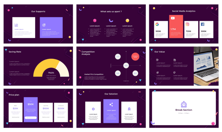 Tech pitch deck Free PowerPoint Template and Google Slides Theme