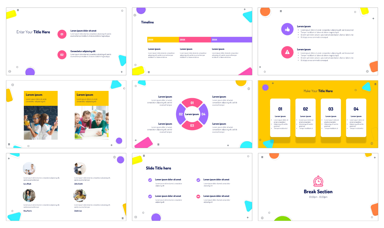 Classroom Activity PowerPoint Template Google Slides Theme Free download