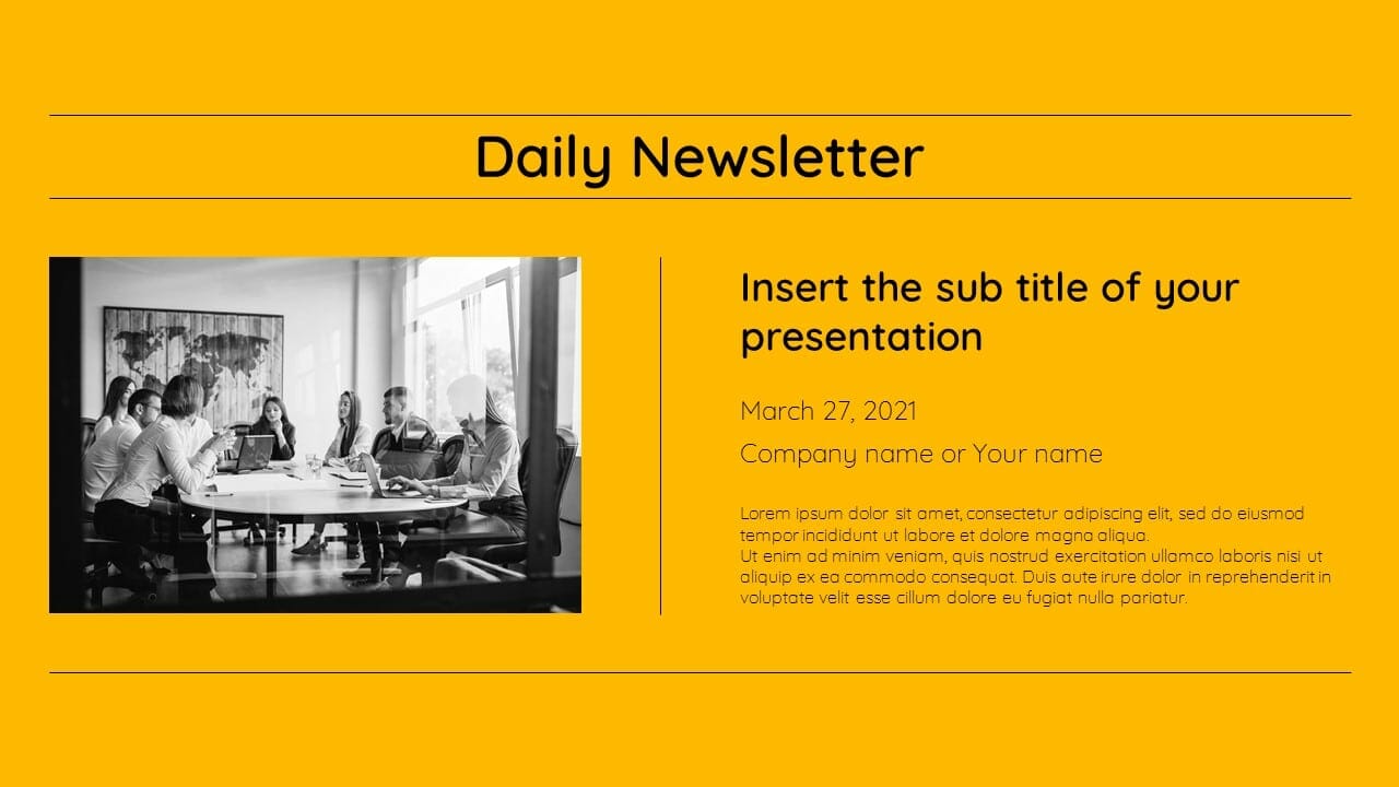 Newsletter Template Google Slides