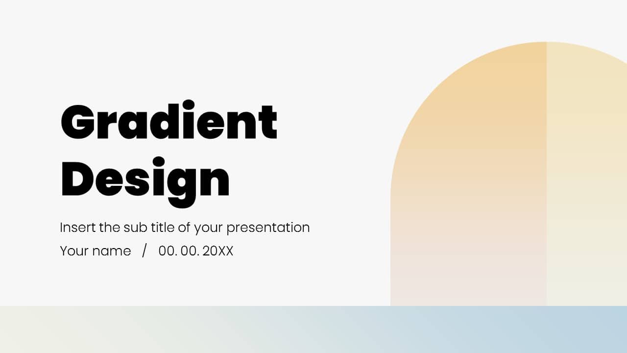 Gradient Design Free PowerPoint Template and Google Slides Theme