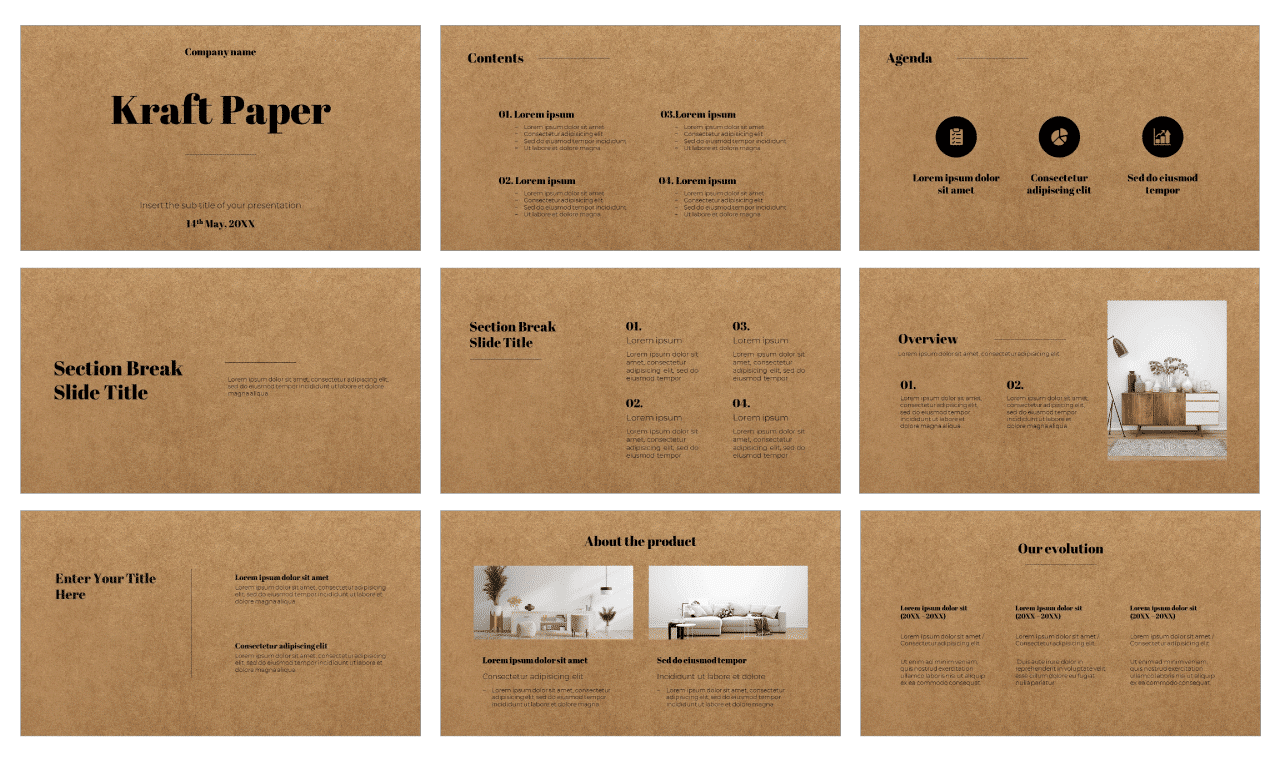 Crumpled Paper Design Free Google Slides PowerPoint Template