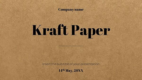 Kraft Paper Free PowerPoint Template and Google Slides Theme