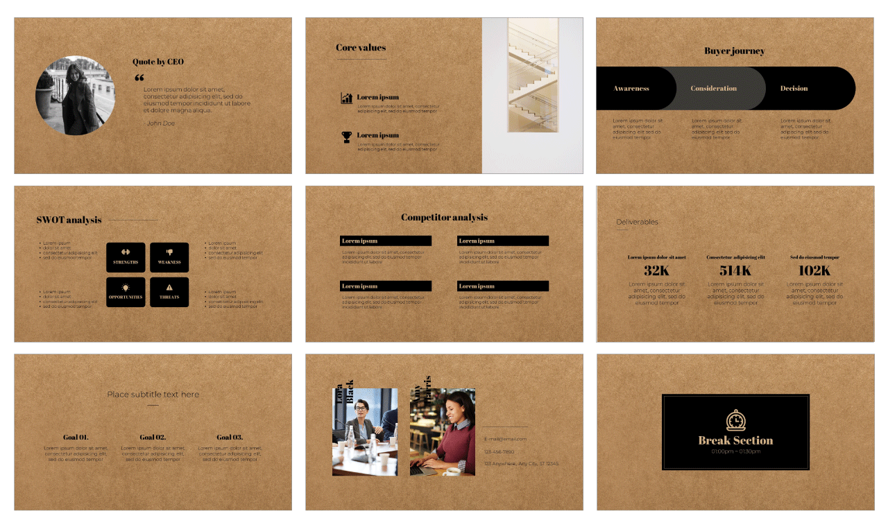 Scrap Paper Notes  Free PowerPoint template & Google Slides theme