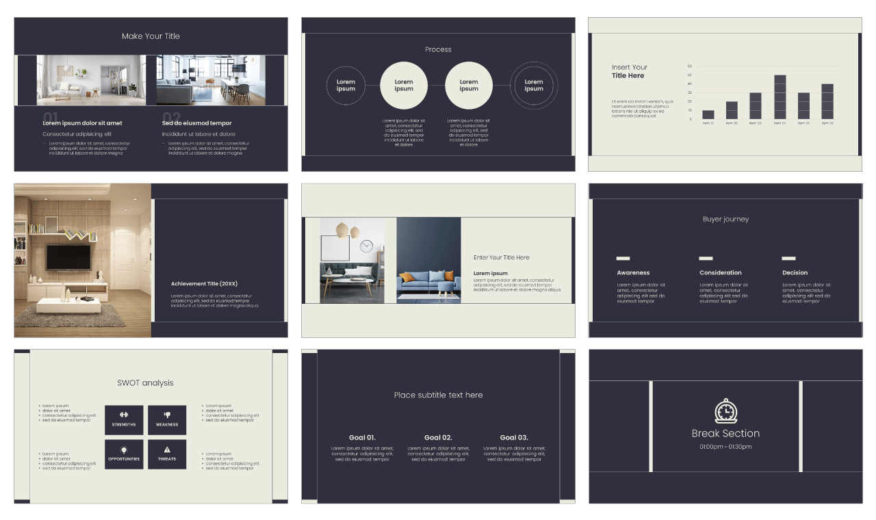 Modern Furniture PowerPoint Template Google Slides Theme Free download