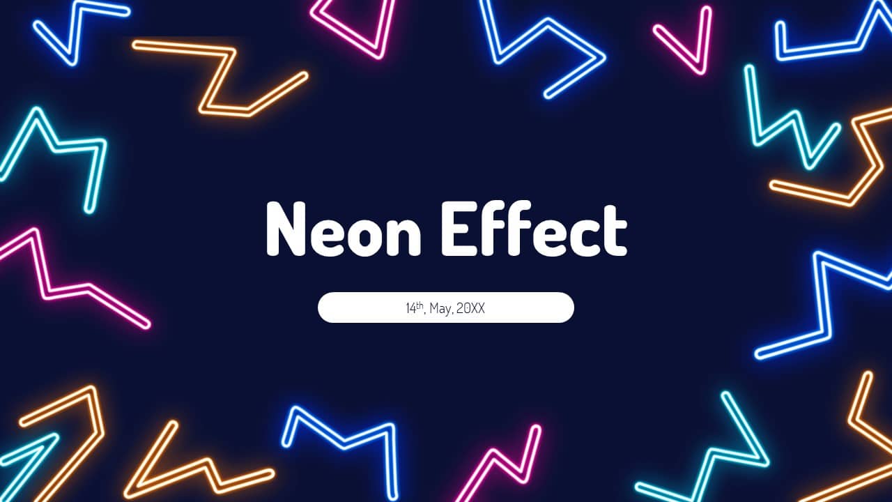 Neon Effect Free PowerPoint Template and Google Slides Theme